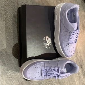 Nike platform AF1’s, lilac, size US 7 (UK 4.5)